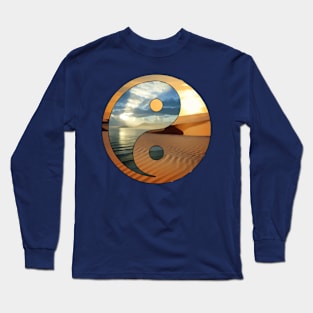 yin yang - landscapes ocean desert Long Sleeve T-Shirt